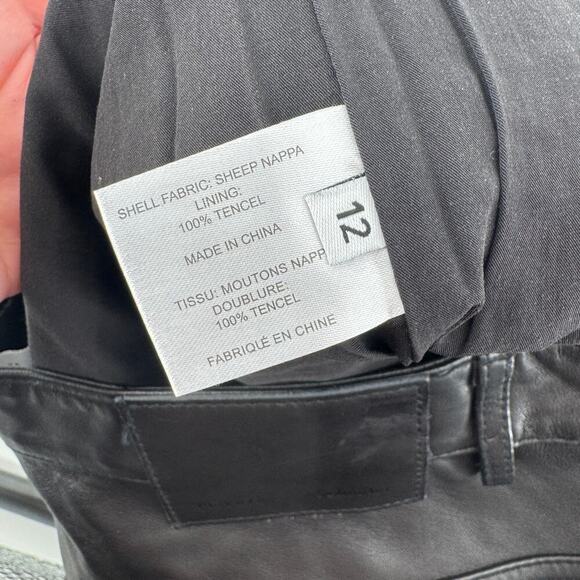 Proenza Schouler White Label Straight Leg Leather Pants Womens Sz 12 NWOT $1495 - Picture 9 of 13